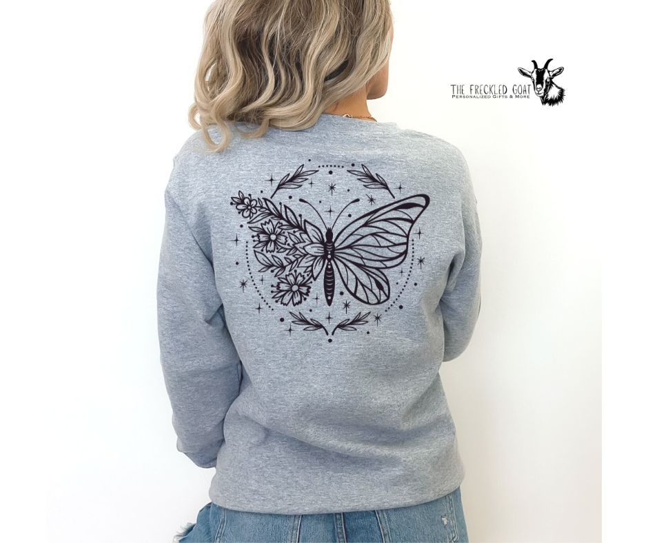 Floral Butterfly Sweatshirt