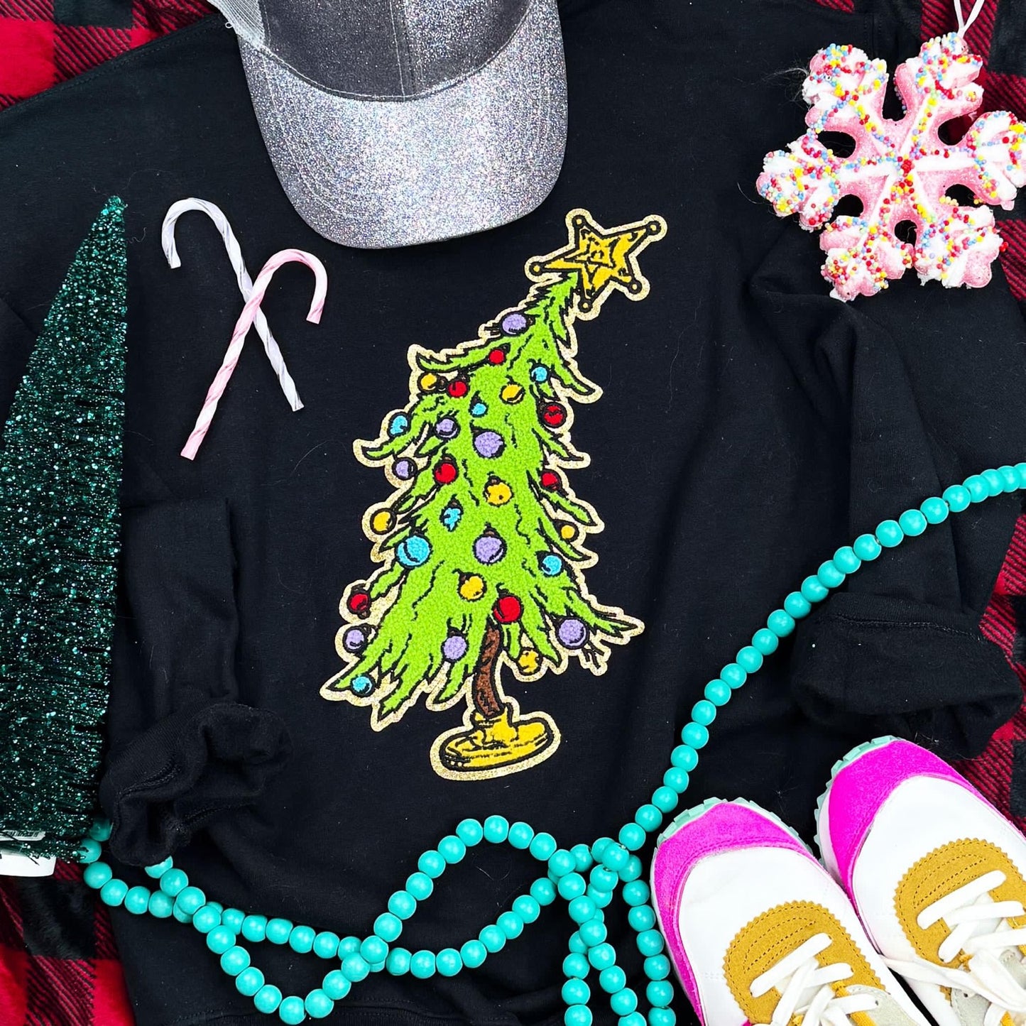 Chenille Christmas Tree Sweatshirt
