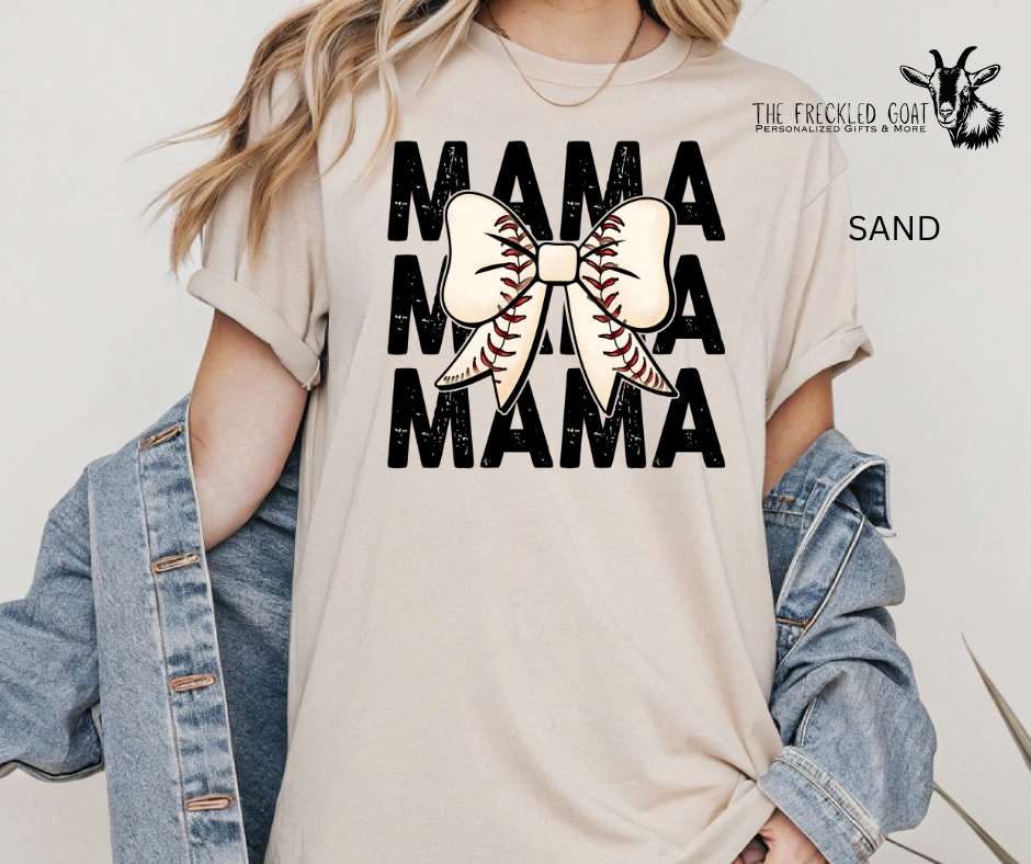 Mama Baseball Bow