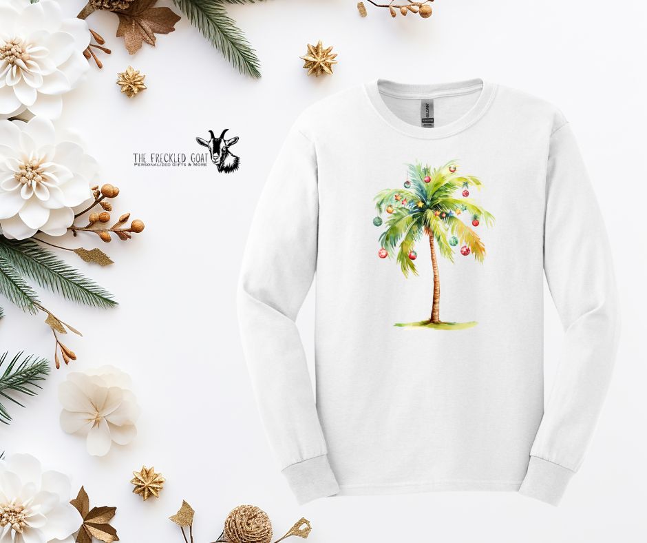 Christmas Palm Tree Long Sleeve T-Shirt
