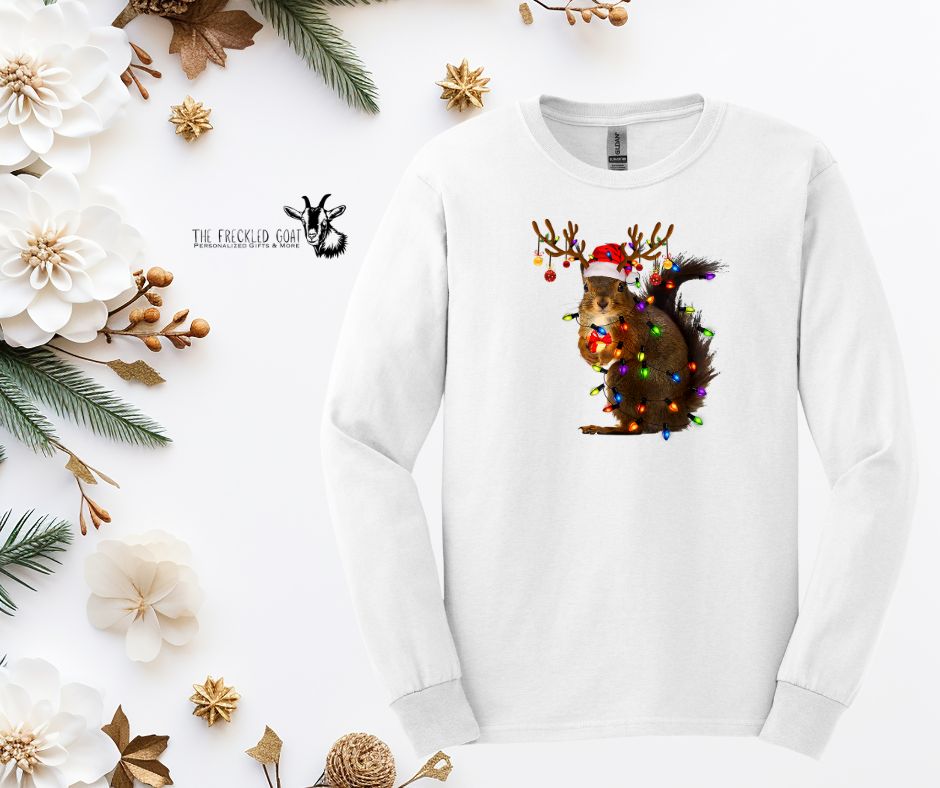 Christmas Squirrel Long Sleeve T-Shirt