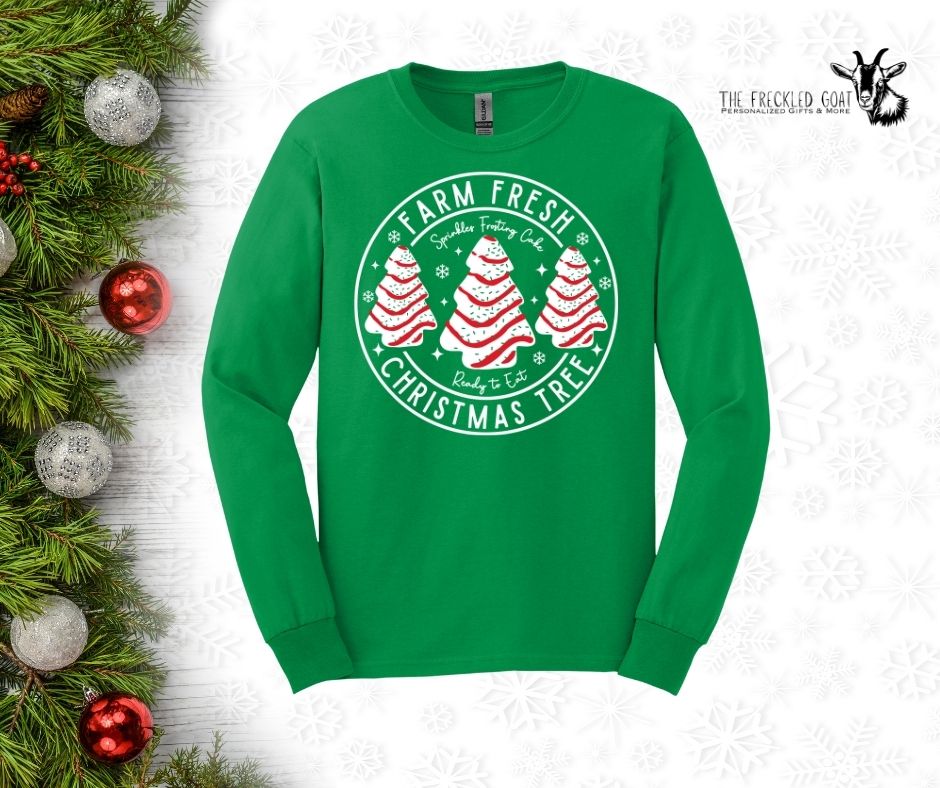 Farm Fresh Christmas Cakes Long-Sleeve T-Shirt