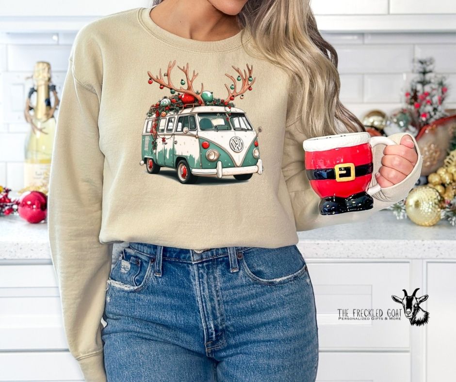 Christmas Volkswagon Bus Sweatshirt