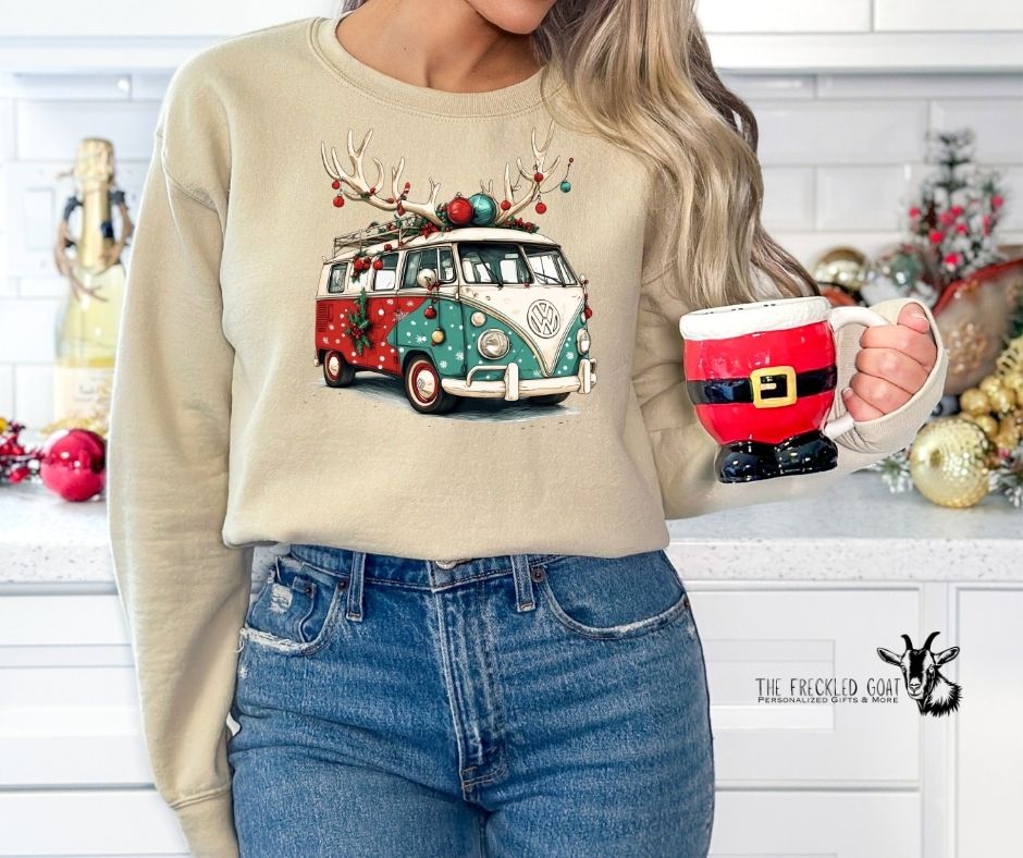 Christmas Volkswagon Bus Sweatshirt