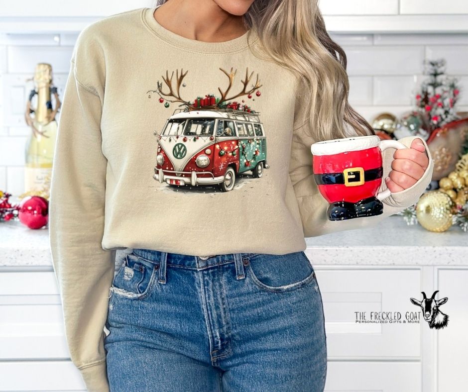 Christmas Volkswagon Bus Sweatshirt
