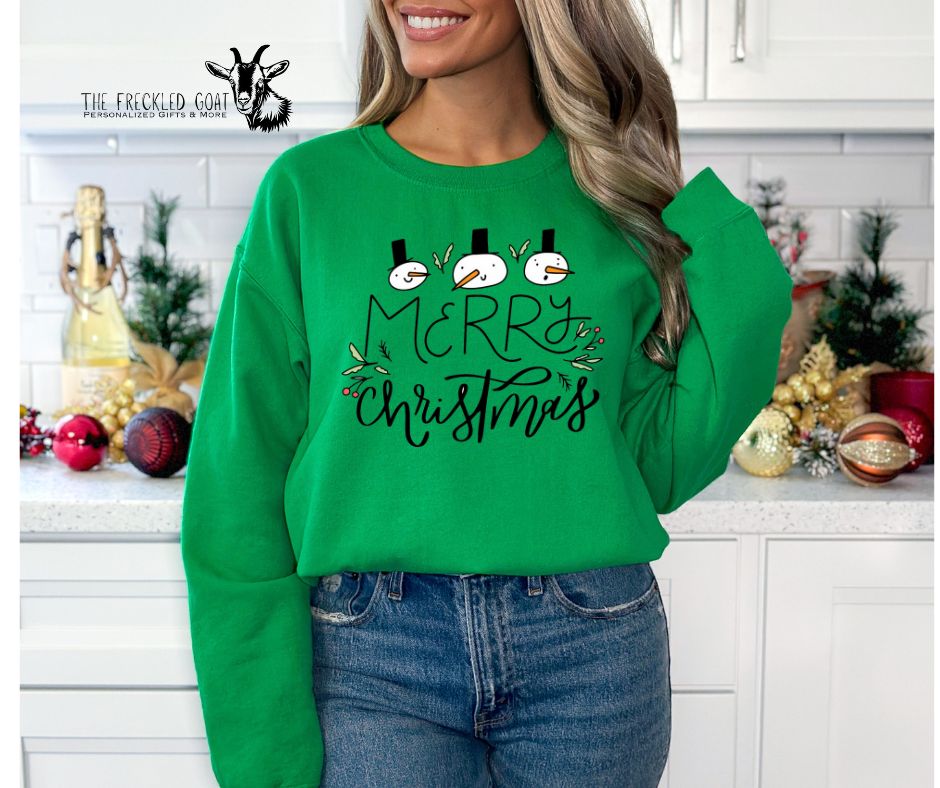 Merry Christmas Snowman Sweatshirt