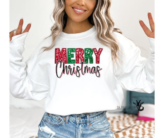 Merry Christmas Red & Green Sweatshirt