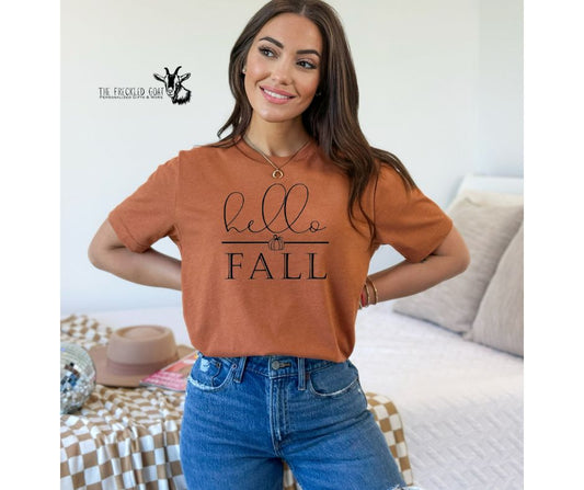 Hello Fall w/Pumpkin T-shirt