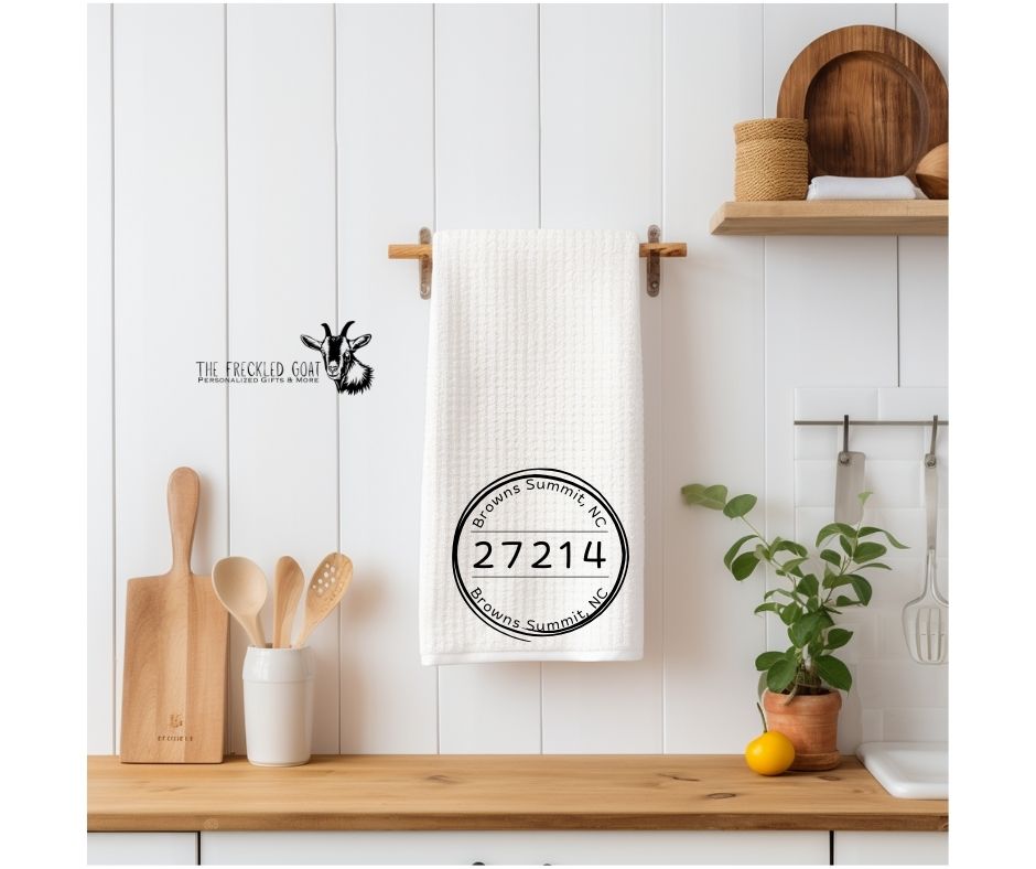 Zip Code Tea Towel