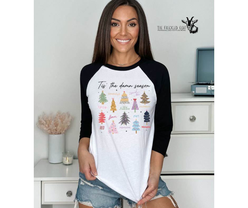 Swifty Christmas Trees Raglan