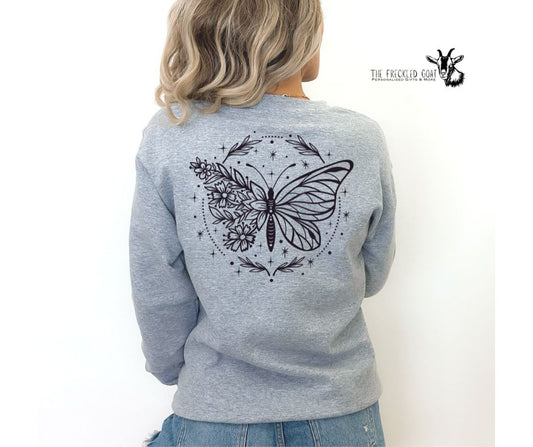 Floral Butterfly Sweatshirt