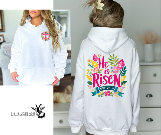 He Is Risen Front and Back