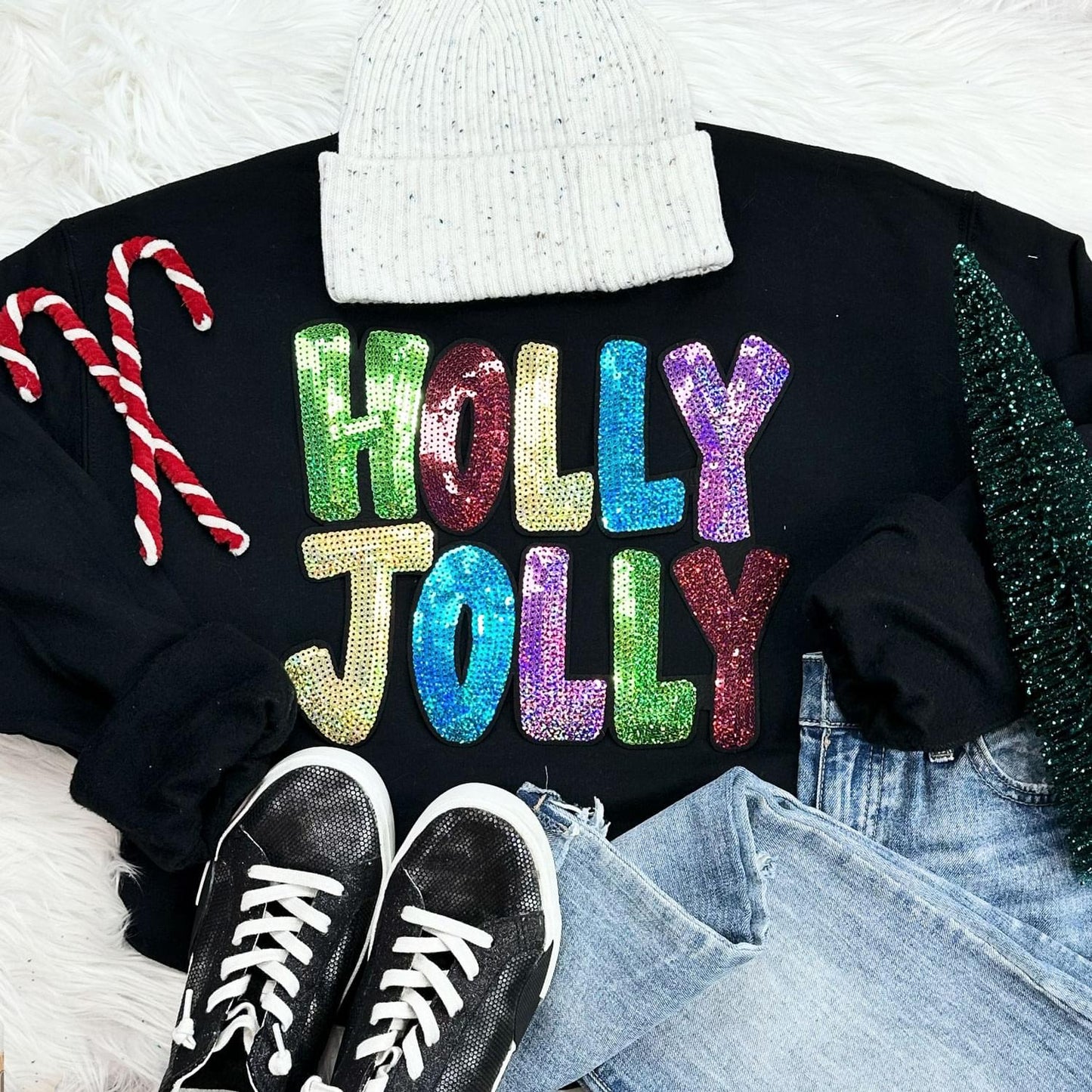 Holly Jolly Sequin Sweatshirt