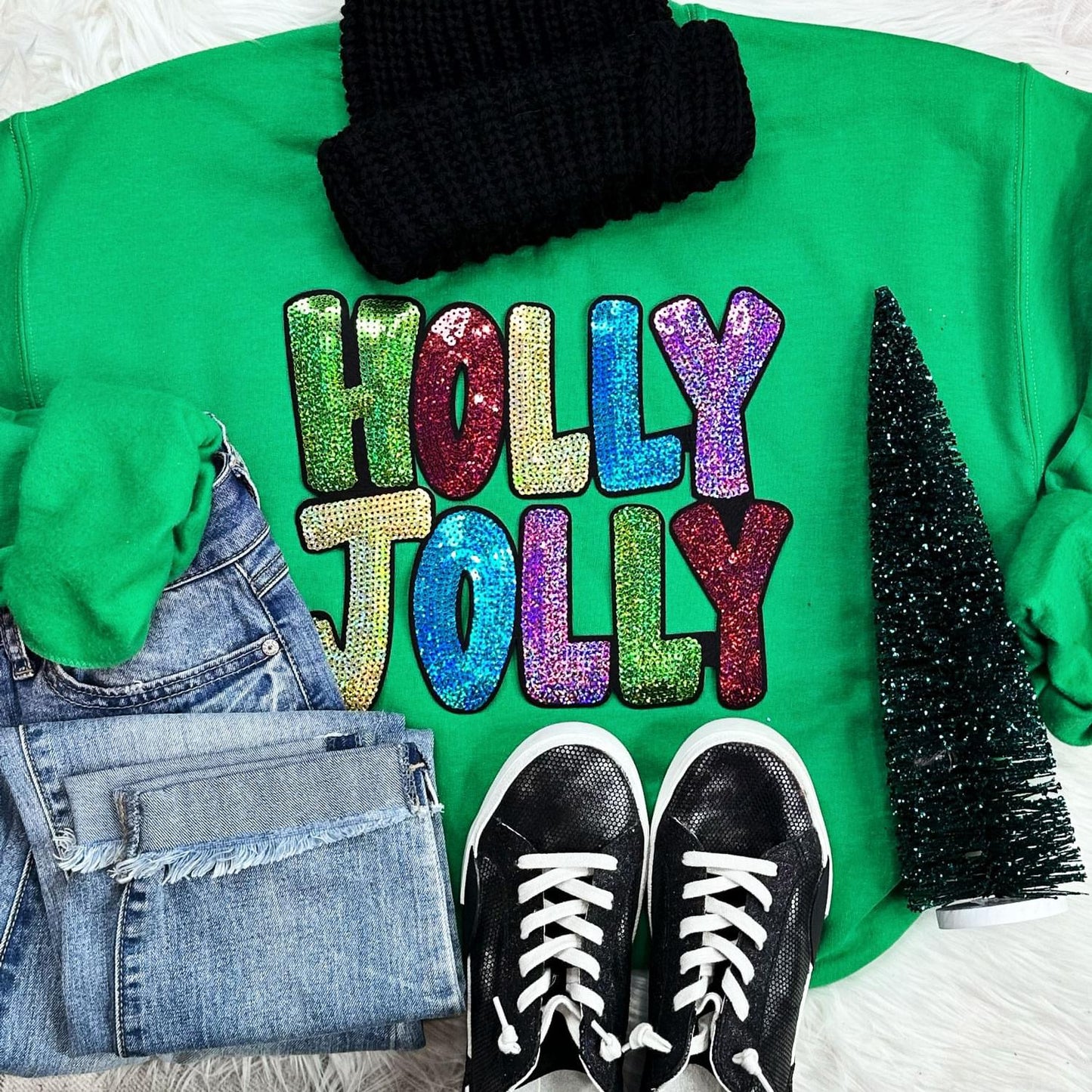 Holly Jolly Sequin Sweatshirt