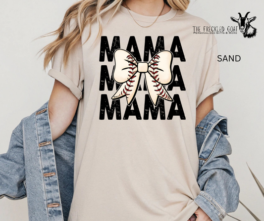 Mama Baseball Bow