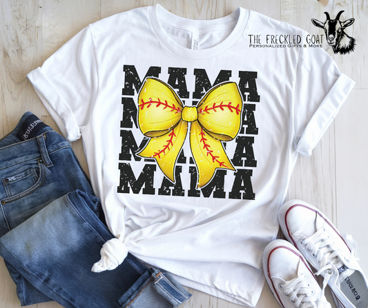 Mama Softball Bow
