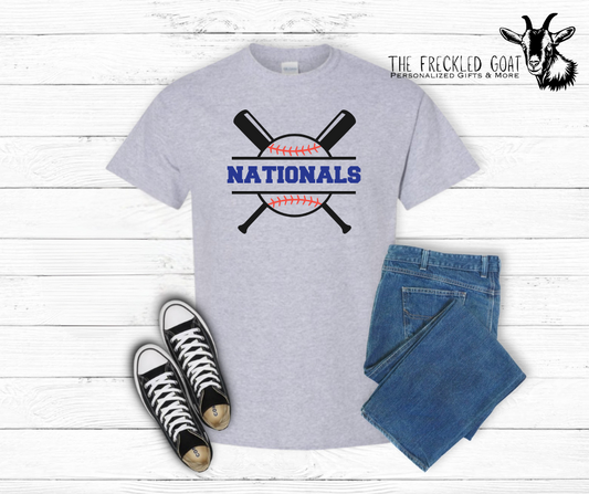 Nationals Bats with Ball