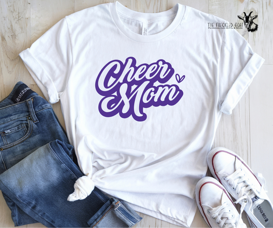 Retro Cheer Mom w/Heart