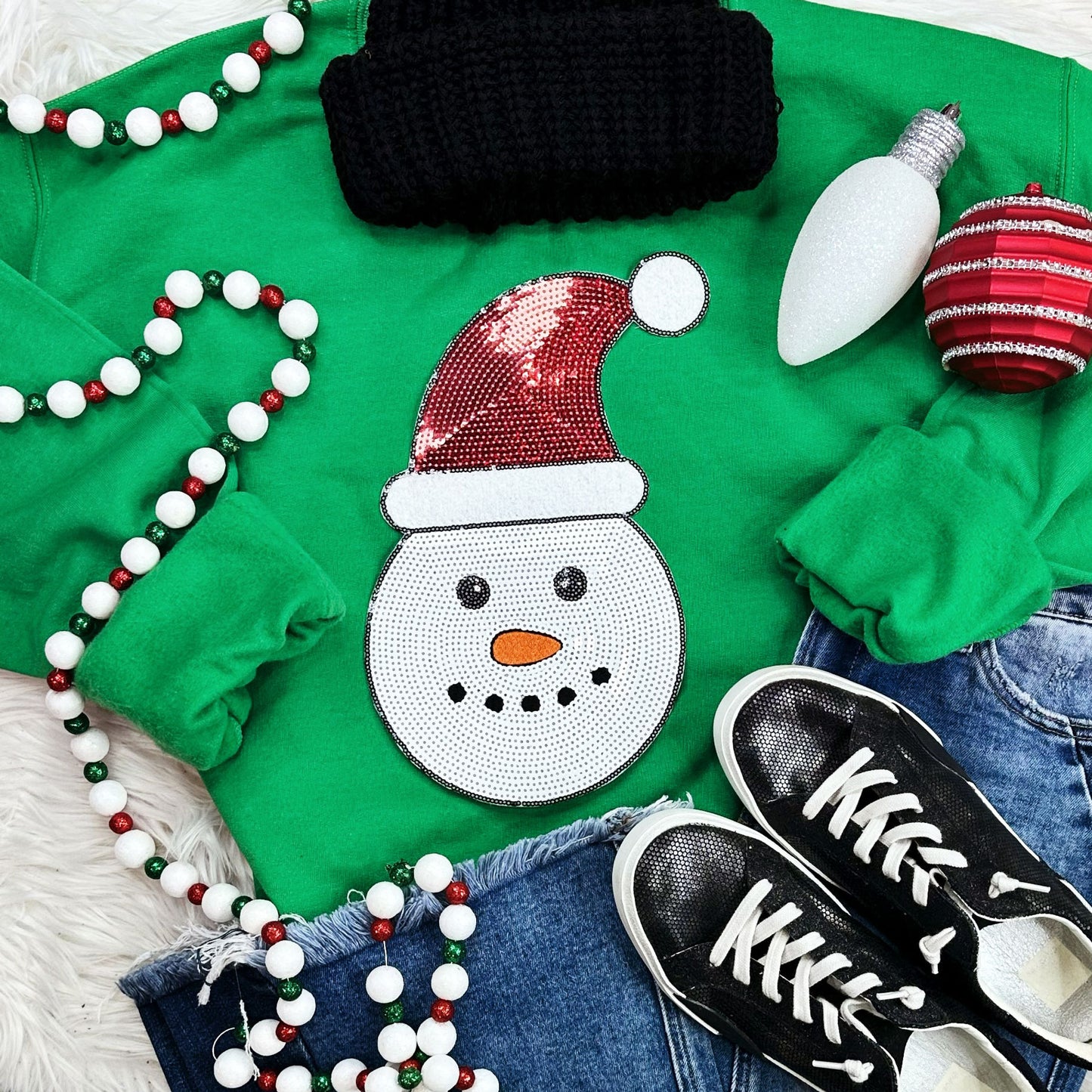 Sequin Snowman Sweatshirt