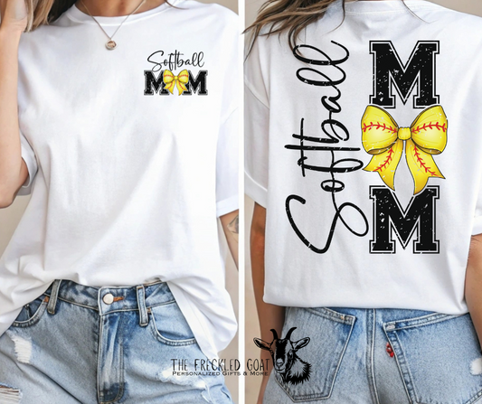 Softball Mom Front & Back