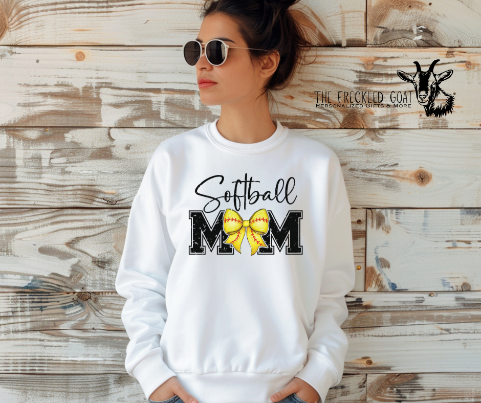 Softball Mom w/Bow