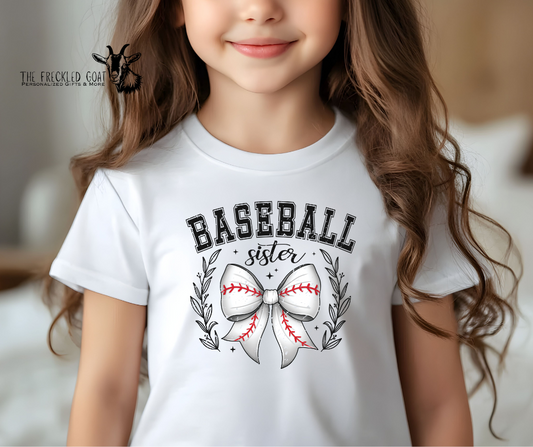 Baseball Sister Coquette Bow ~ Youth