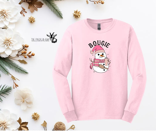 Bougie Snowman Long Sleeve Shirt