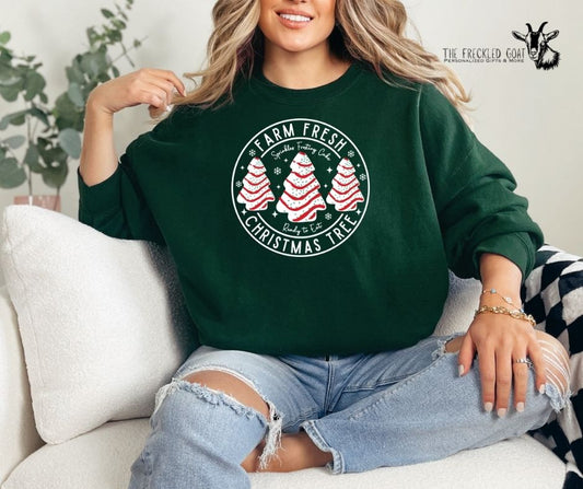 Farm Fresh Christmas Cakes Sweatshirt