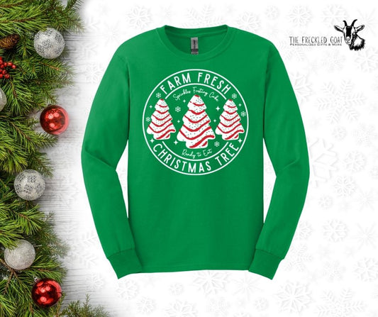 Farm Fresh Christmas Cakes Long-Sleeve T-Shirt