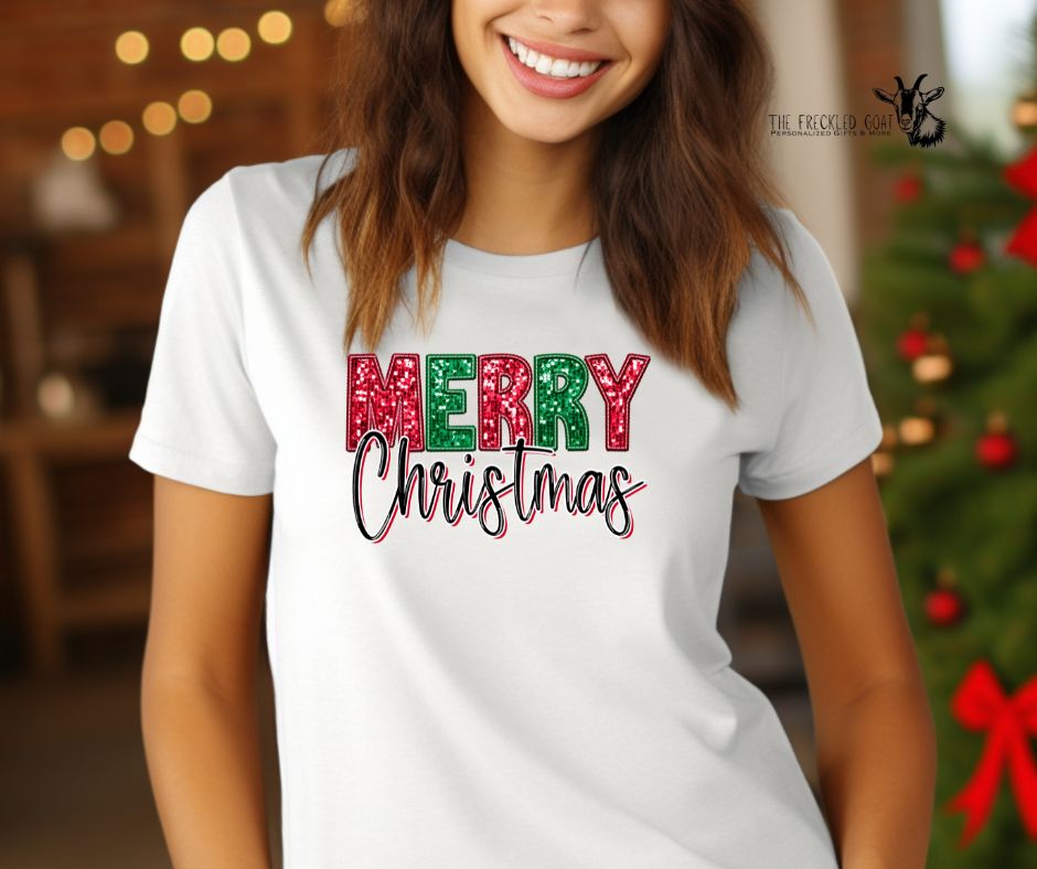 Merry Christmas Red & Green T-Shirt