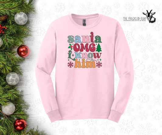 Santa OMG I Know Him Long-Sleeve T-Shirt