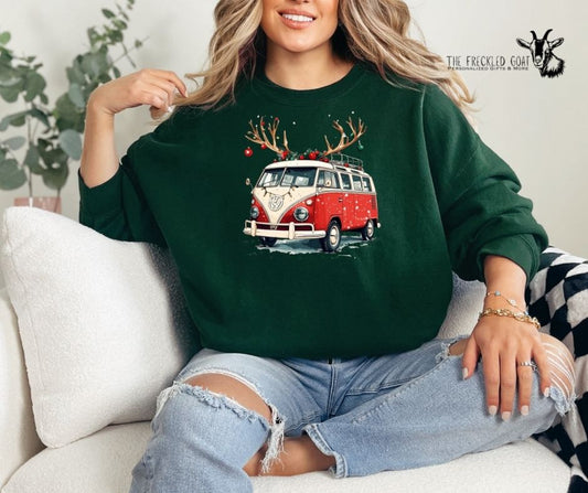 Christmas Volkswagon Bus Sweatshirt