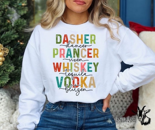 Whiskey, Tequila, Vodka Sweatshirt